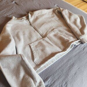 PINK Victoria's Secret crop half zip pullover